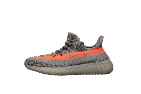 zapatillas-adidas-yeezy-350-gris-naranja-lateral-izquierdo